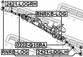 Steering rack boot Febest RNRKB-LOG