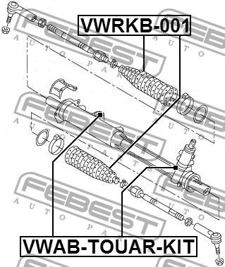 Steering rack boot Febest VWRKB-001