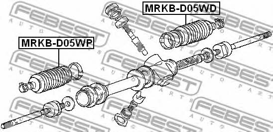 Steering rack boot Febest MRKB-D05WP