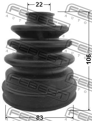 Febest CV joint boot inner – price 39 PLN