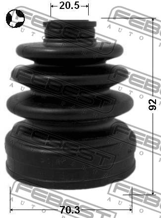 Febest CV joint boot inner – price 52 PLN