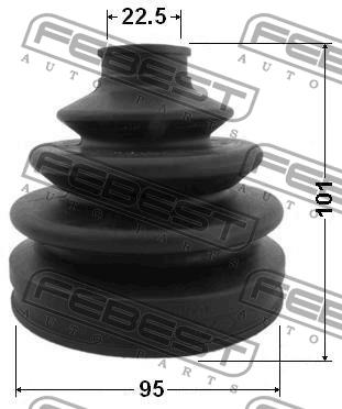 CV joint boot outer Febest 0217-C24