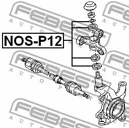 Suspension arm repair kit Febest NOS-P12