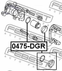 Repair Kit, brake caliper Febest 0475-DGR