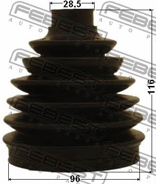 CV joint boot outer Febest 1217-TUC