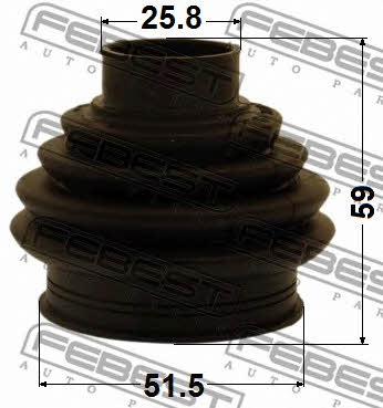 CV joint boot outer Febest 2315P-CCR