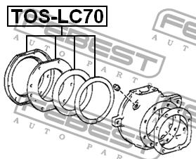 Steering knuckle repair kit Febest TOS-LC70