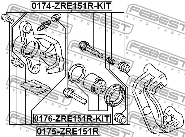 Febest Brake caliper repair kit – price [object Object] PLN