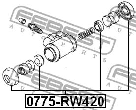 Febest Repair kit for brake cylinder – price 11 PLN
