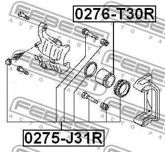 Repair Kit, brake caliper Febest 0275-J31R
