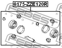 Brake caliper repair kit Febest 0175-ZZE120R