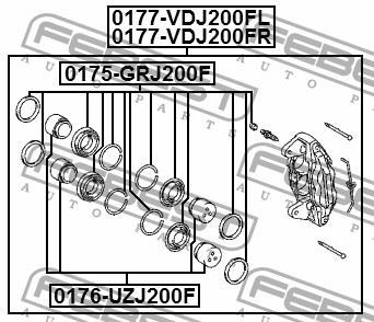 Febest Repair Kit, brake caliper – price 58 PLN