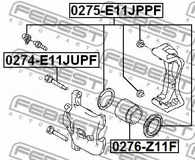 Repair Kit, brake caliper Febest 0275-E11JPPF