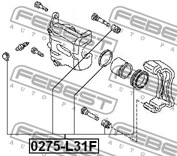 Febest Repair Kit, brake caliper – price 38 PLN