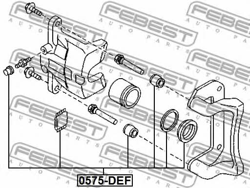 Repair Kit, brake caliper Febest 0575-DEF