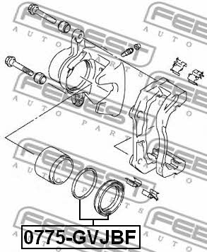 Repair Kit, brake caliper Febest 0775-GVJBF