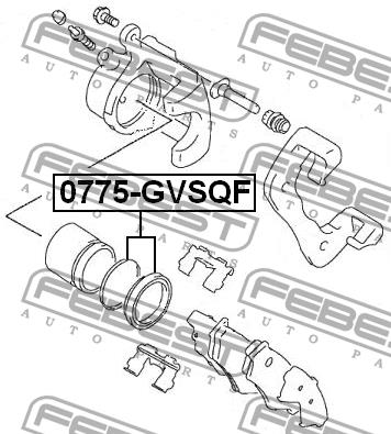 Repair Kit, brake caliper Febest 0775-GVSQF