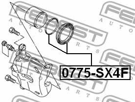 Repair Kit, brake caliper Febest 0775-SX4F