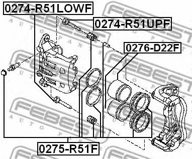 Febest Brake caliper repair kit – price [object Object] PLN