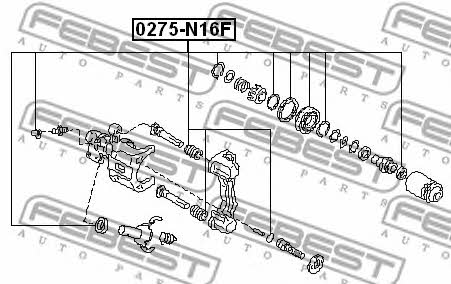 Brake caliper repair kit Febest 0275-N16F