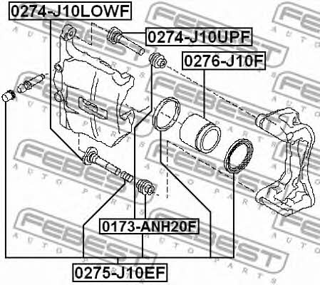 Repair Kit, brake caliper Febest 0275-J10EF