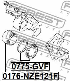 Repair Kit, brake caliper Febest 0775-GVF