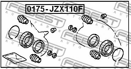 Repair Kit, brake caliper Febest 0175-JZX110F