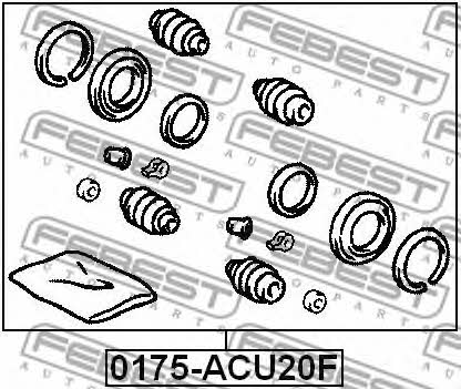 Repair Kit, brake caliper Febest 0175-ACU20F