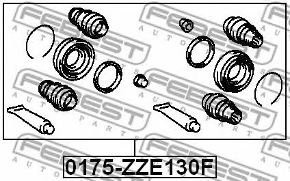 Repair Kit, brake caliper Febest 0175-ZZE130F