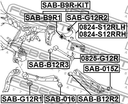 Suspension arm rear upper right Febest 0824-S12RRH