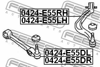 Febest Suspension arm front lower right – price 348 PLN