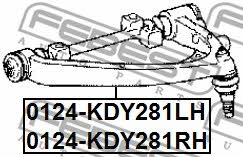 Suspension arm front upper right Febest 0124-KDY281RH