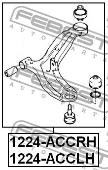 Suspension arm, front left Febest 1224-ACCLH