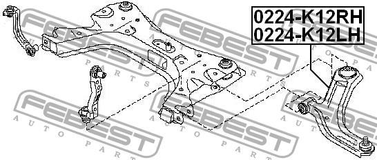 Febest Suspension arm, front left – price 226 PLN