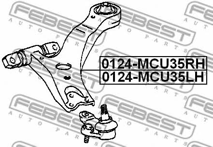 Febest Suspension arm, front left – price 325 PLN