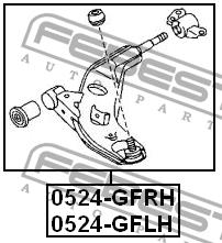 Febest Suspension arm front right – price 278 PLN