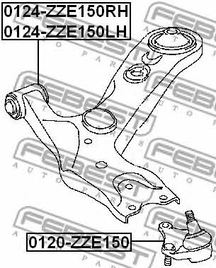 Febest Suspension arm front right – price 260 PLN