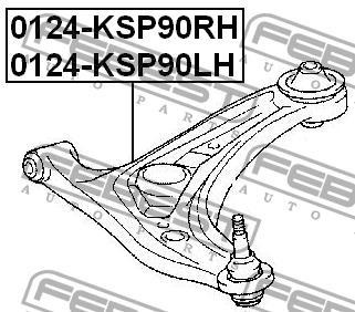 Febest Suspension arm front right – price 203 PLN