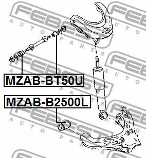 Febest Silent block rear upper arm – price [object Object] PLN