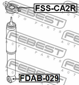 Silent block rear shock absorber Febest FDAB-029