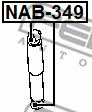 Silent block rear shock absorber Febest NAB-349