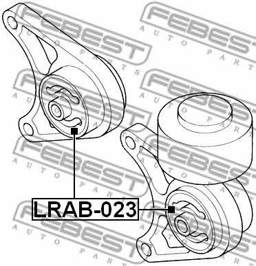 Silent block gearbox rear axle Febest LRAB-023