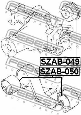 Silent block gearbox rear axle Febest SZAB-049