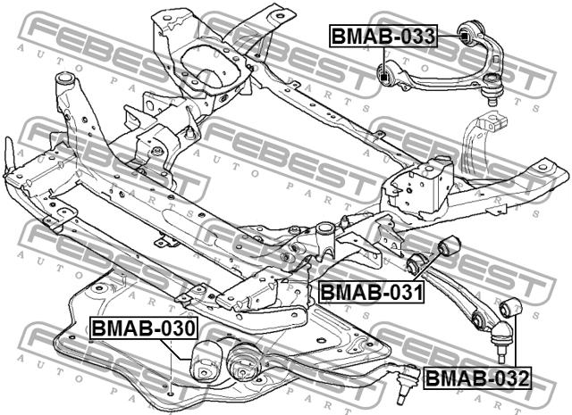 Febest Silent block, front lower arm – price 28 PLN
