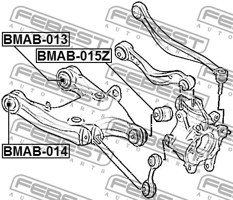 Febest Silent block, rear lower arm – price [object Object] PLN