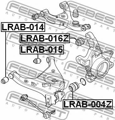 Febest Silent block, rear lower arm – price [object Object] PLN