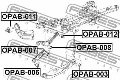 Febest Silent block rear wishbone – price [object Object] PLN