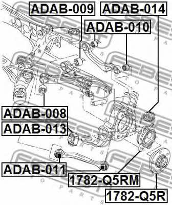 Silent block rear wishbone Febest ADAB-010