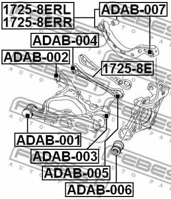 Febest Silent block rear wishbone – price [object Object] PLN