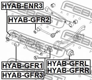Febest Right rear bushing silent – price 51 PLN
